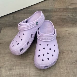 Lavender crocs size 10